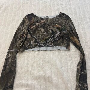 Mossy Oak Woodland Camouflage Crop Top